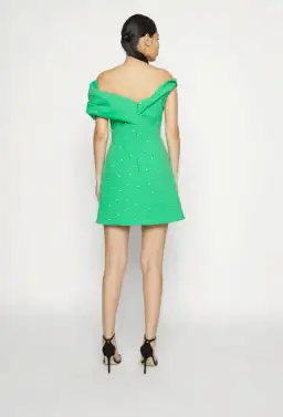 Rachel Gilbert Matteo Beaded Mini Dress Green Size 4/AU14 for rent on The Volte - image 4