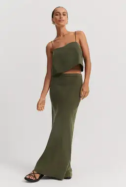 Country Road Fluid Cami Dark Olive Size 12