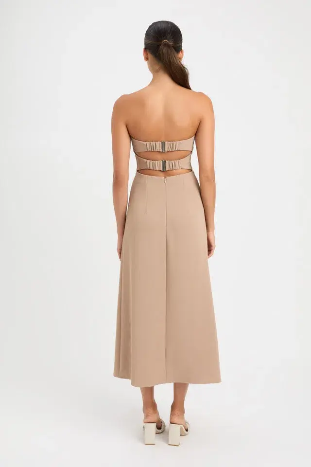 Kookai Alpha Strapless Dress Nude Size 6 for rent on The Volte - main image