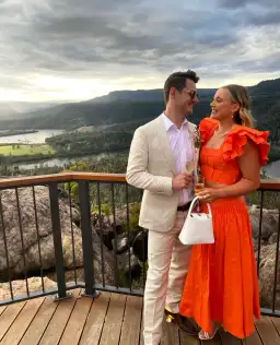 Aje Imagination Frill Top & Yves Midi Skirt in Orange Size 10 for rent on The Volte - image 2