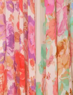 Zimmermann Raie Cut Out Ruffled Printed Silk-Chiffon Midi Dress Multi Floral Size 4/ AU 16 for rent on The Volte - image 4