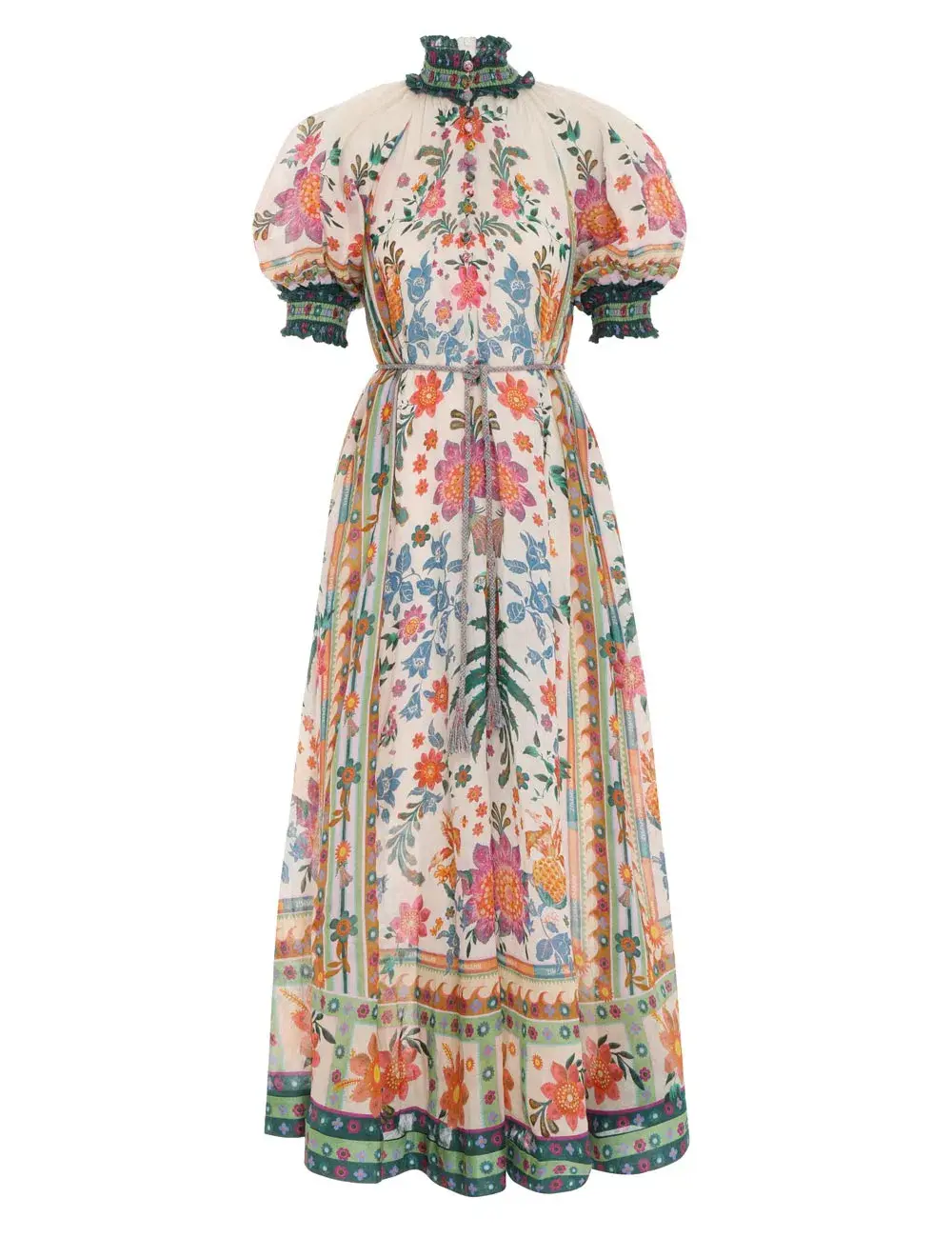 Zimmermann Ginger Swing Maxi Dress Multi Print Size 1 / AU 10 for rent on The Volte - main image