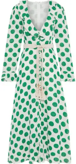 Zimmermann Amari Plunge Frill Long Dress Green Size 10 for rent on The Volte - image 2