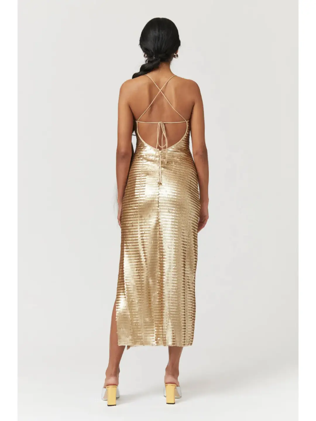 Suboo Pyra Strappy Maxi Dress Gold Size Small / AU 8 for rent on The Volte - main image