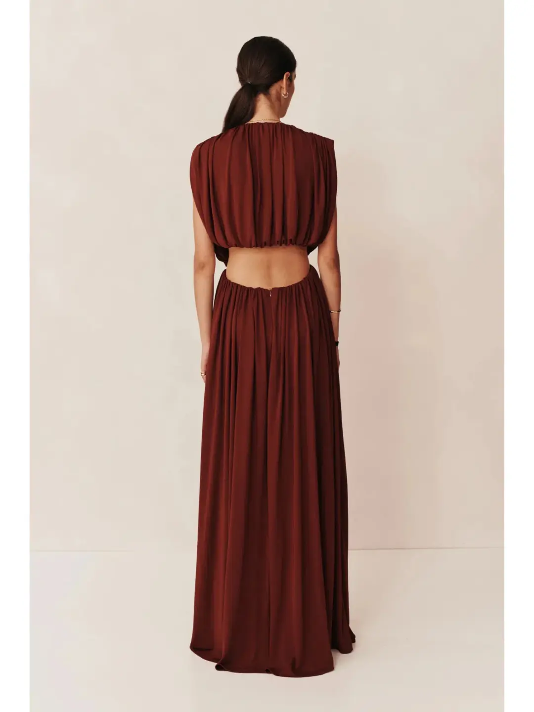 Esse Studios Gossamer Maxi Dress Tempranillo Size AU 8 for rent on The Volte - main image
