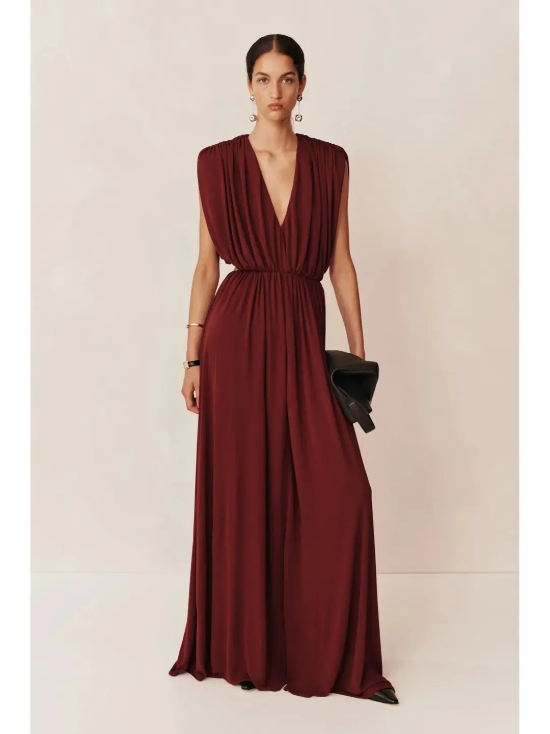 Esse Studios Gossamer Maxi Dress Tempranillo Size AU 8 for rent on The Volte - main image