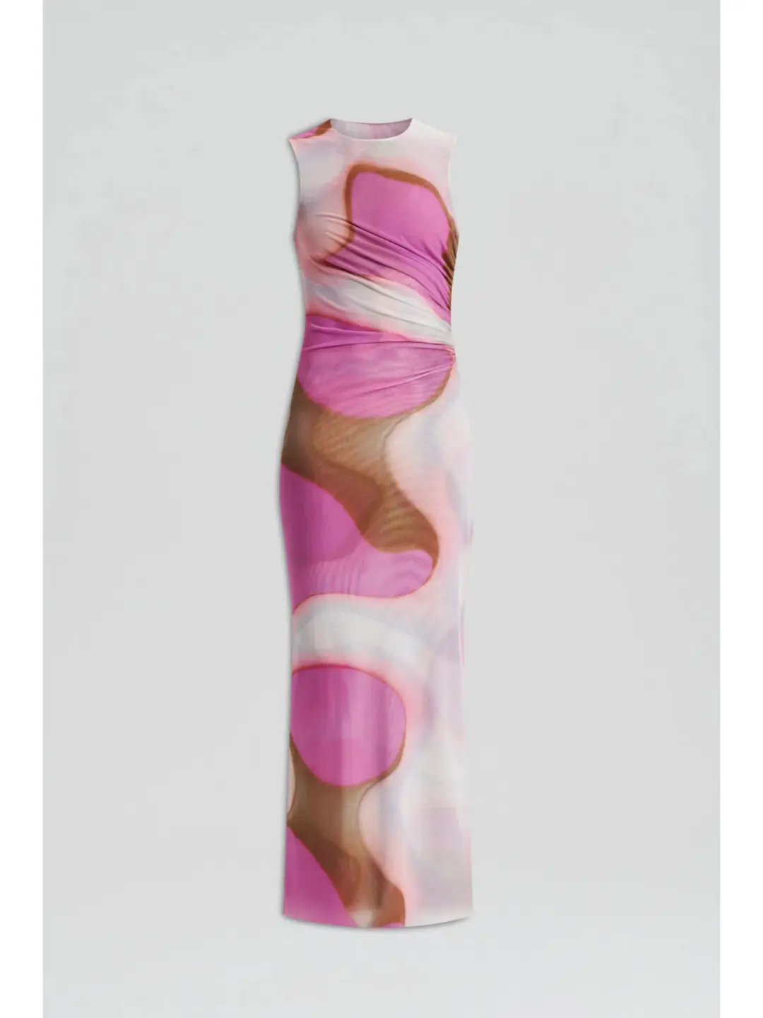 Scanlan Theodore Italian Watercolour Print Dress in Pink Tan Size AU 10 for rent on The Volte - main image