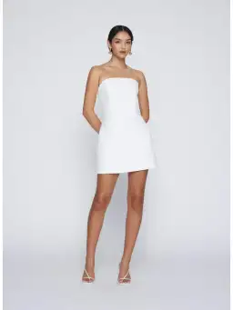 Anna Quan Boucle Paris Mini Dress in White Size AU 10