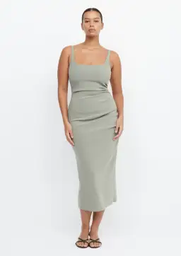 Bec & Bridge Be Mine Square Neck Midi Dress in Sage Size AU 10 for rent on The Volte - image 1