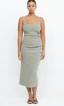 Bec & Bridge Be Mine Square Neck Midi Dress in Sage Size AU 10 for rent on The Volte - image 2