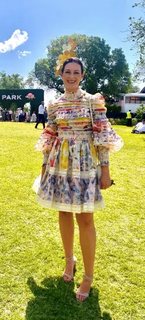 Zimmermann The Wonderland Smocked Mini Dress in Spliced Multi Floral Size 2 / AU 12 for rent on The Volte - main image