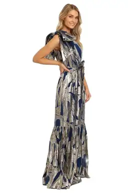 Rebecca Vallance Navarro Gown Metallic Size 16 for rent on The Volte - image 2