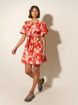 Kivari Delfina Cut Out Mini Dress Floral Size 10 for rent on The Volte - image 1