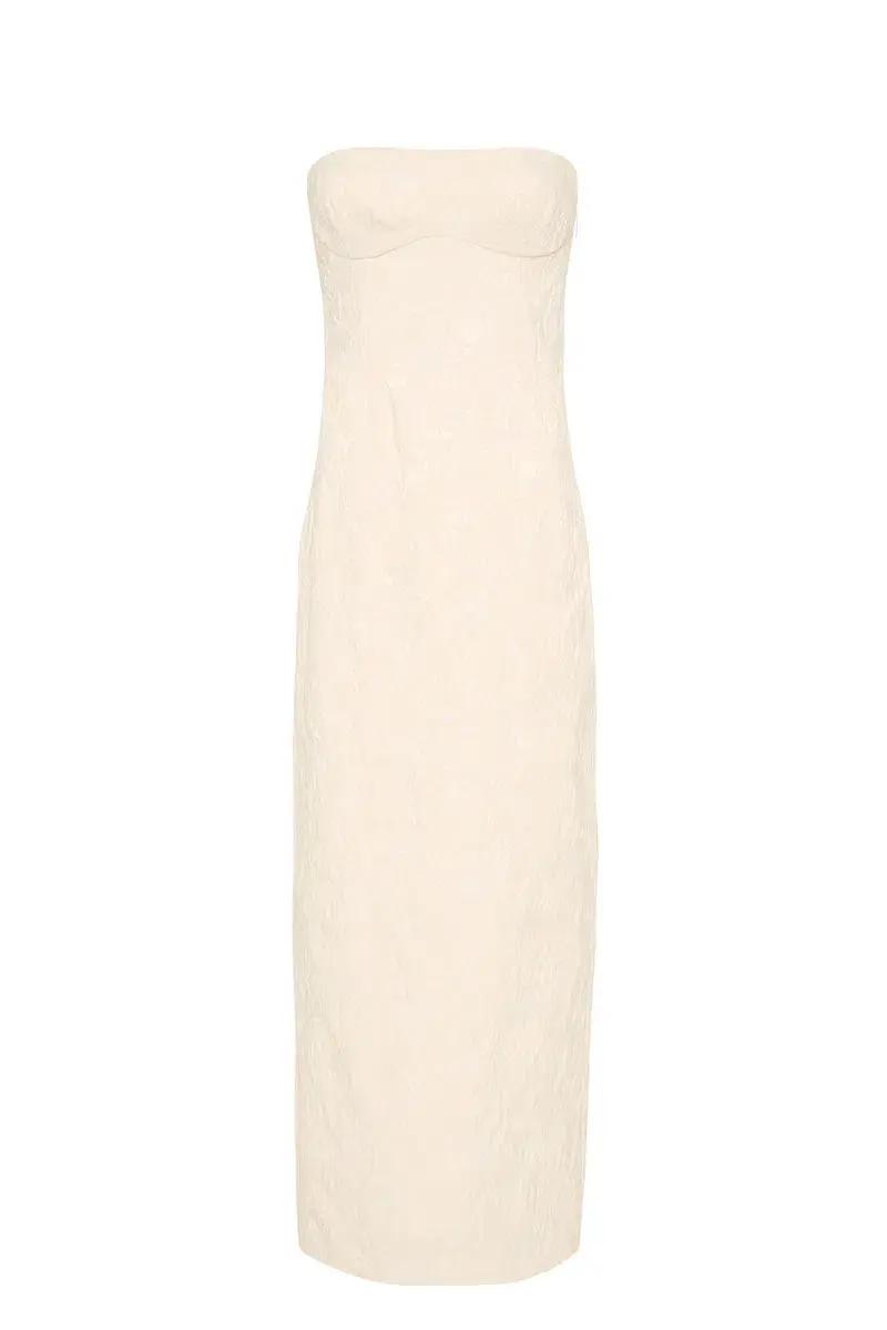 Sir The Label Etienne Column Gown Cloud Jacquard Size 0/AU 6 for rent on The Volte - main image