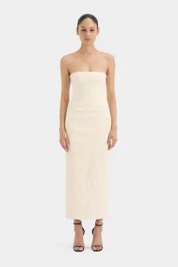 Sir The Label Etienne Column Gown Cloud Jacquard Size 0/AU 6 for rent on The Volte - image 1