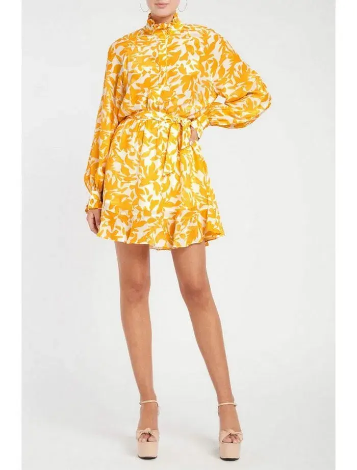 Rebecca Vallance Limoncello Mini Dress in Yellow Size 8 - Image 2