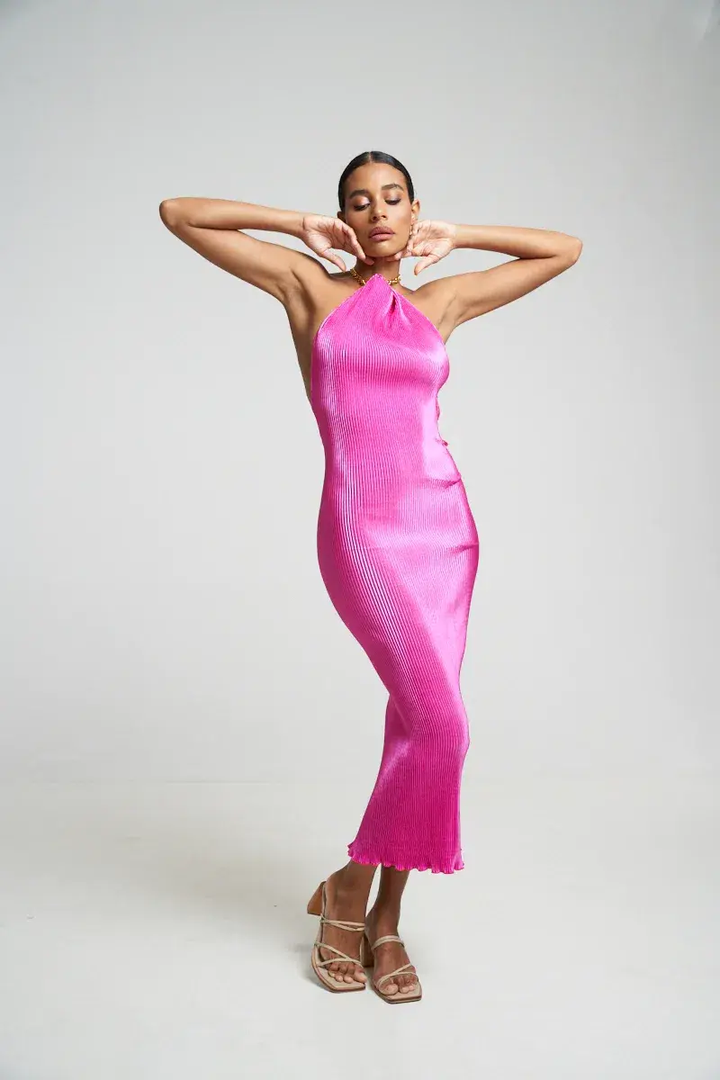 L'Idee Klum Chain Gown Flamingo Size 6 for rent on The Volte - main image