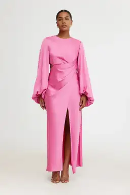 Significant Other Lara Long Sleeve Dress Pop Pink Size 10