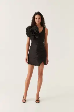 Aje Energy Mini Dress Black Size 8 for rent on The Volte - image 1