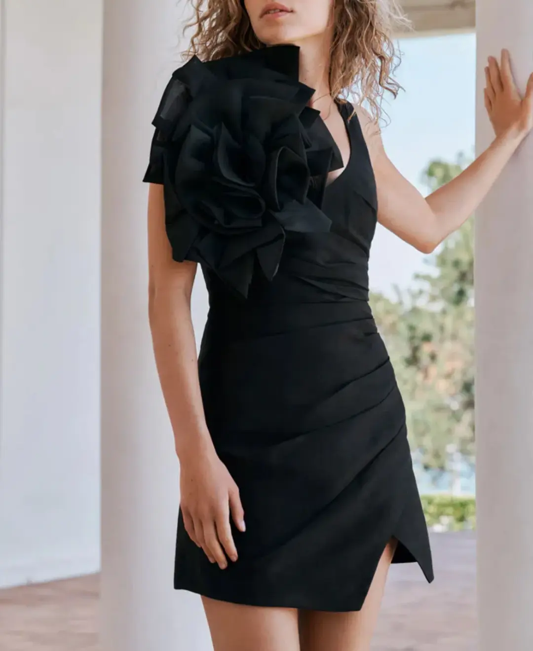 Aje Energy Mini Dress Black Size 8 for rent on The Volte - main image