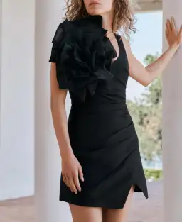 Aje Energy Mini Dress Black Size 8 for rent on The Volte - image 2