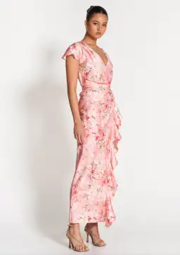 Sofia The Label Bloom Wrap Dress Pink Blossom Size 10 for rent on The Volte - image 4