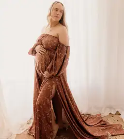 We Are Reclamation Autumn Meadow Satin Gown Floral One Size for rent on The Volte - image 1