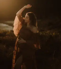 We Are Reclamation Chiffon Delight Gown in Caramel Size 16 for rent on The Volte - image 7