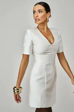 Lillian Khallouf Samar Mini Dress Natural Size 12 for rent on The Volte - image 2