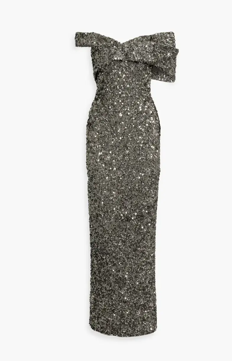 Rachel Gilbert Mirella Gown Gunmetal Size 3 / AU 12 for rent on The Volte - main image