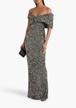 Rachel Gilbert Mirella Gown Gunmetal Size 3 / AU 12 for rent on The Volte - image 1