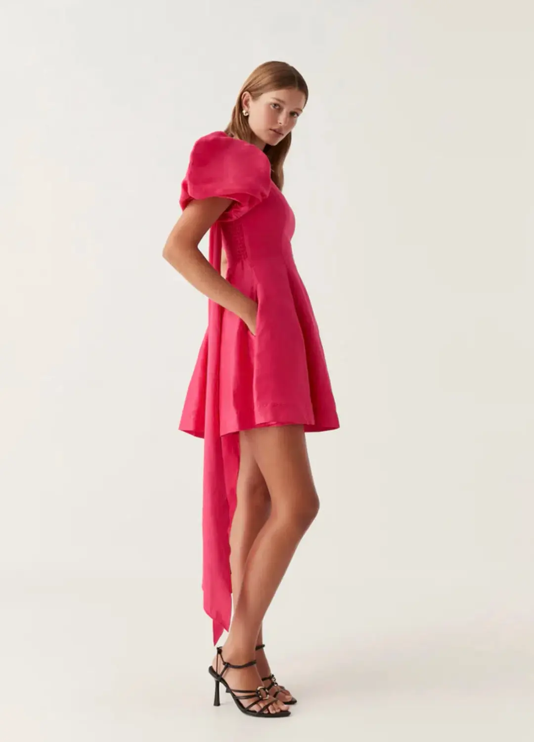 Aje Arista Tulip Sleeve Mini Dress Size 12 for rent on The Volte - main image