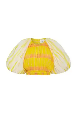 Aje Wilderness Cropped Top Yellow Multi Size 8 for rent on The Volte - image 3