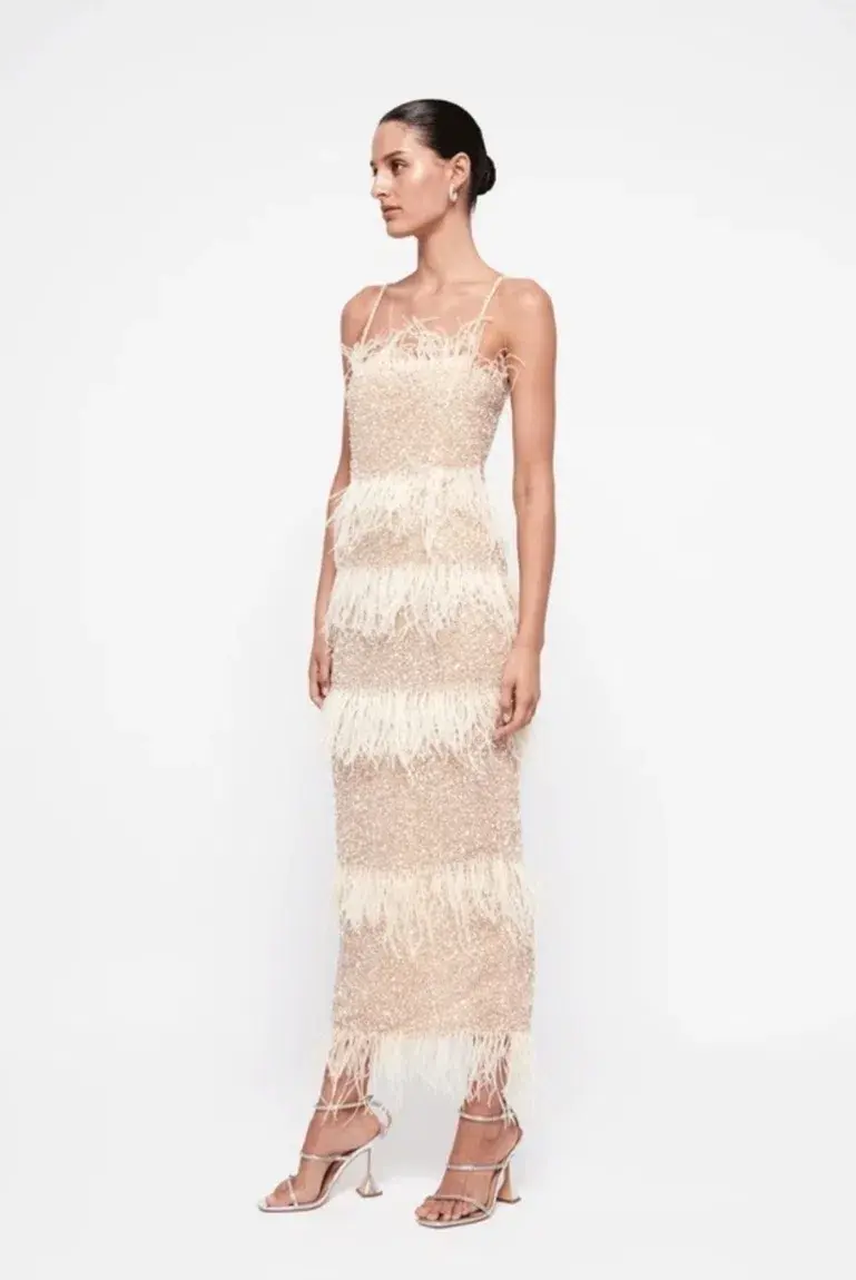 Rachel Gilbert Frenchy Dress Nude Size 5/AU16 for rent on The Volte - main image