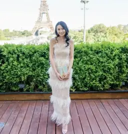 Rachel Gilbert Frenchy Dress Nude Size 5/AU16 for rent on The Volte - image 1