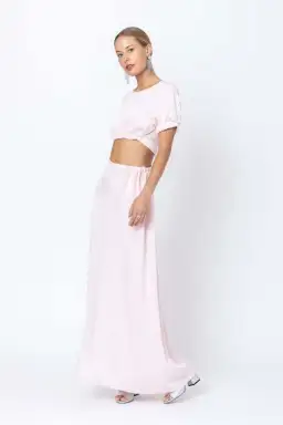 Christopher Esber Rolled Shirt Dress Baby Pink Size 6 for rent on The Volte - image 3