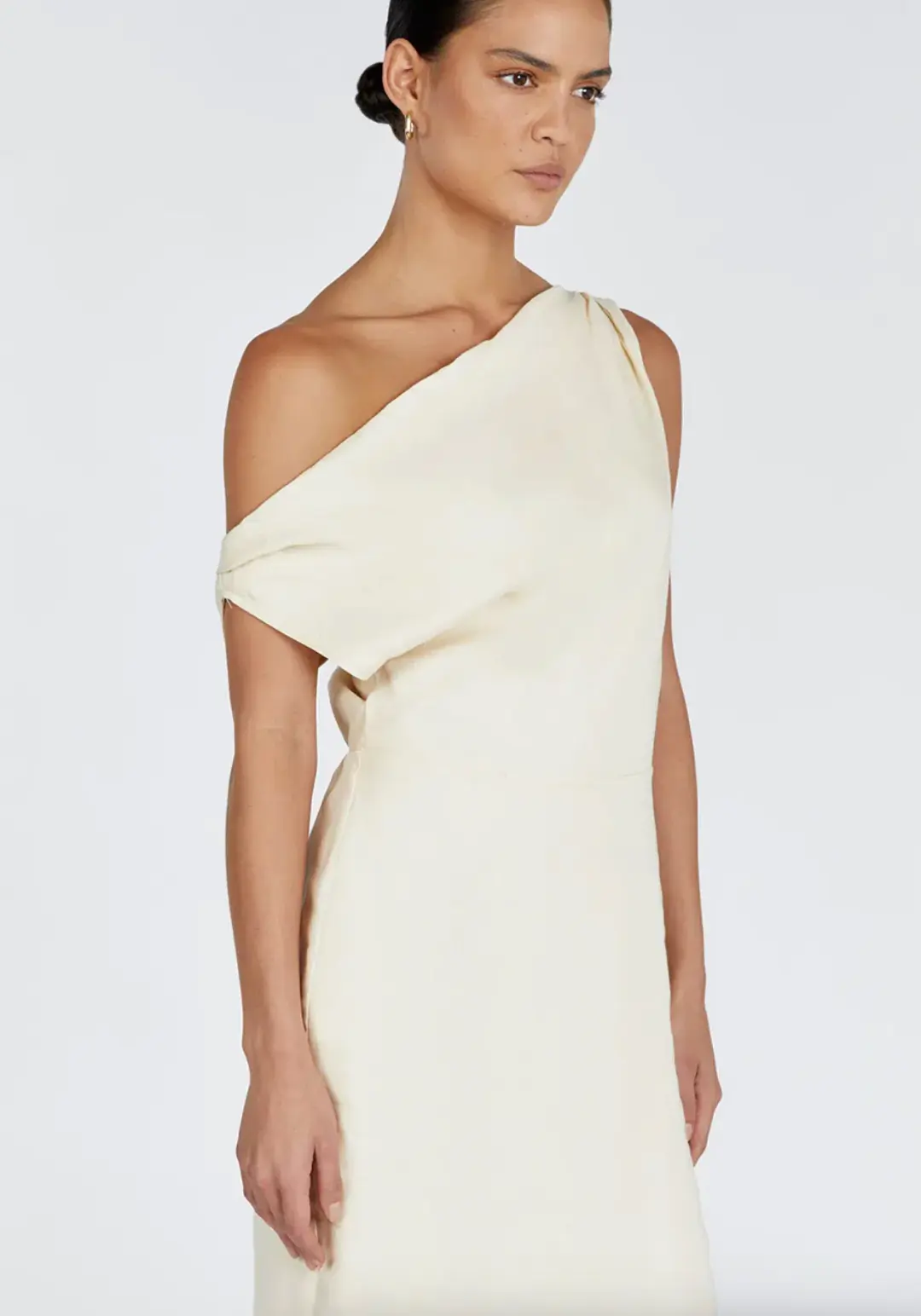 Dissh Cass Buttermilk Linen Midi Dress for rent on The Volte - main image
