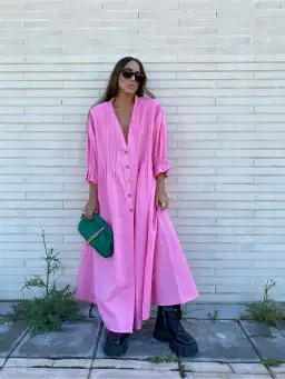 La Boheme Poppy Dress Bubblegum Pink One Size for rent on The Volte - image 2