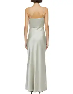 Bec & Bridge Nadia Square Neckline Tuck Detailing Maxi Dress Ecru Size AU 10 for rent on The Volte - image 4