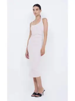 Bec & Bridge Cyndie Halter Midi Dress in Vanilla Bean Size AU 8 for rent on The Volte - image 2
