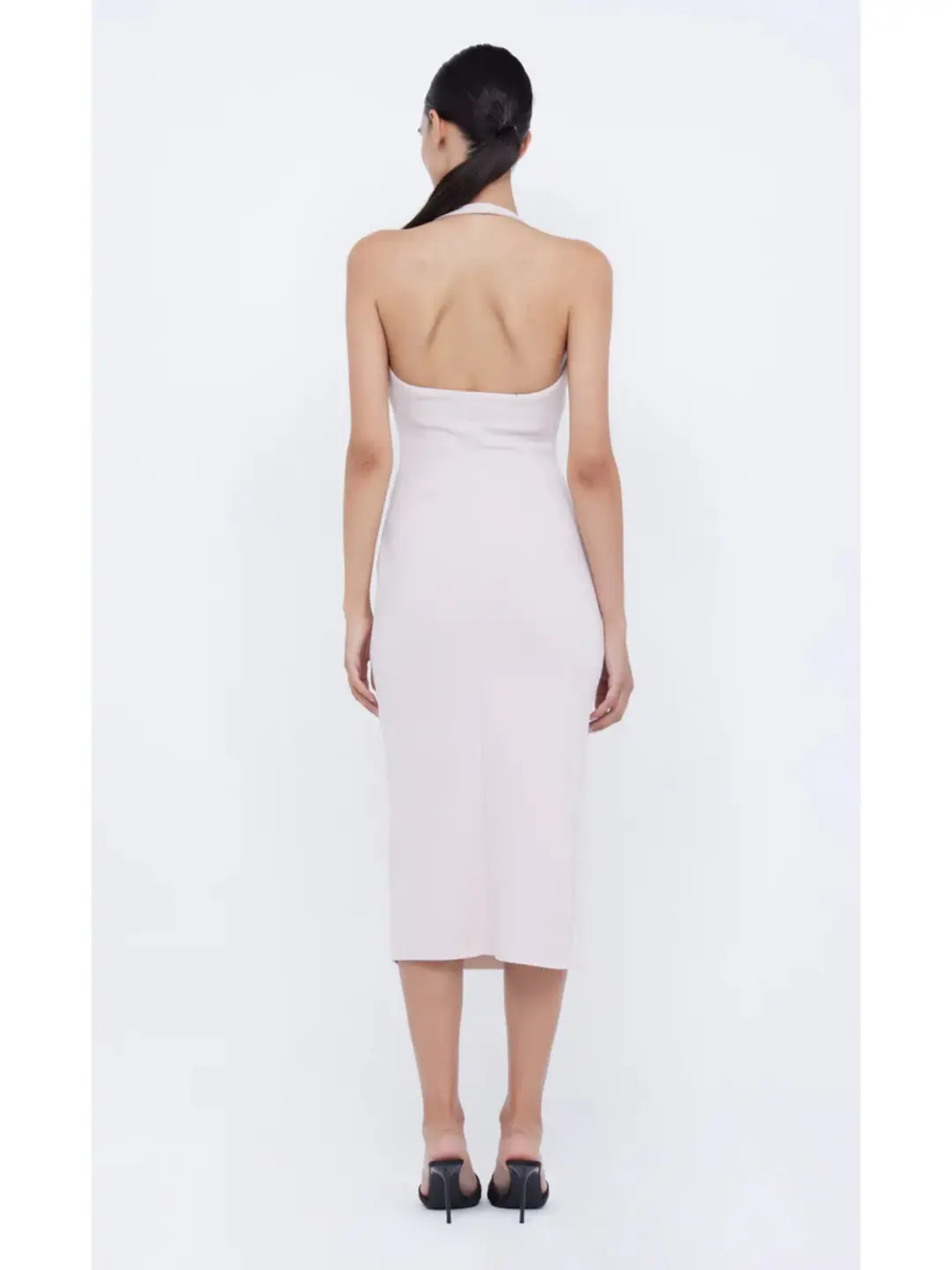 Bec & Bridge Cyndie Halter Midi Dress in Vanilla Bean Size AU 8 for rent on The Volte - main image