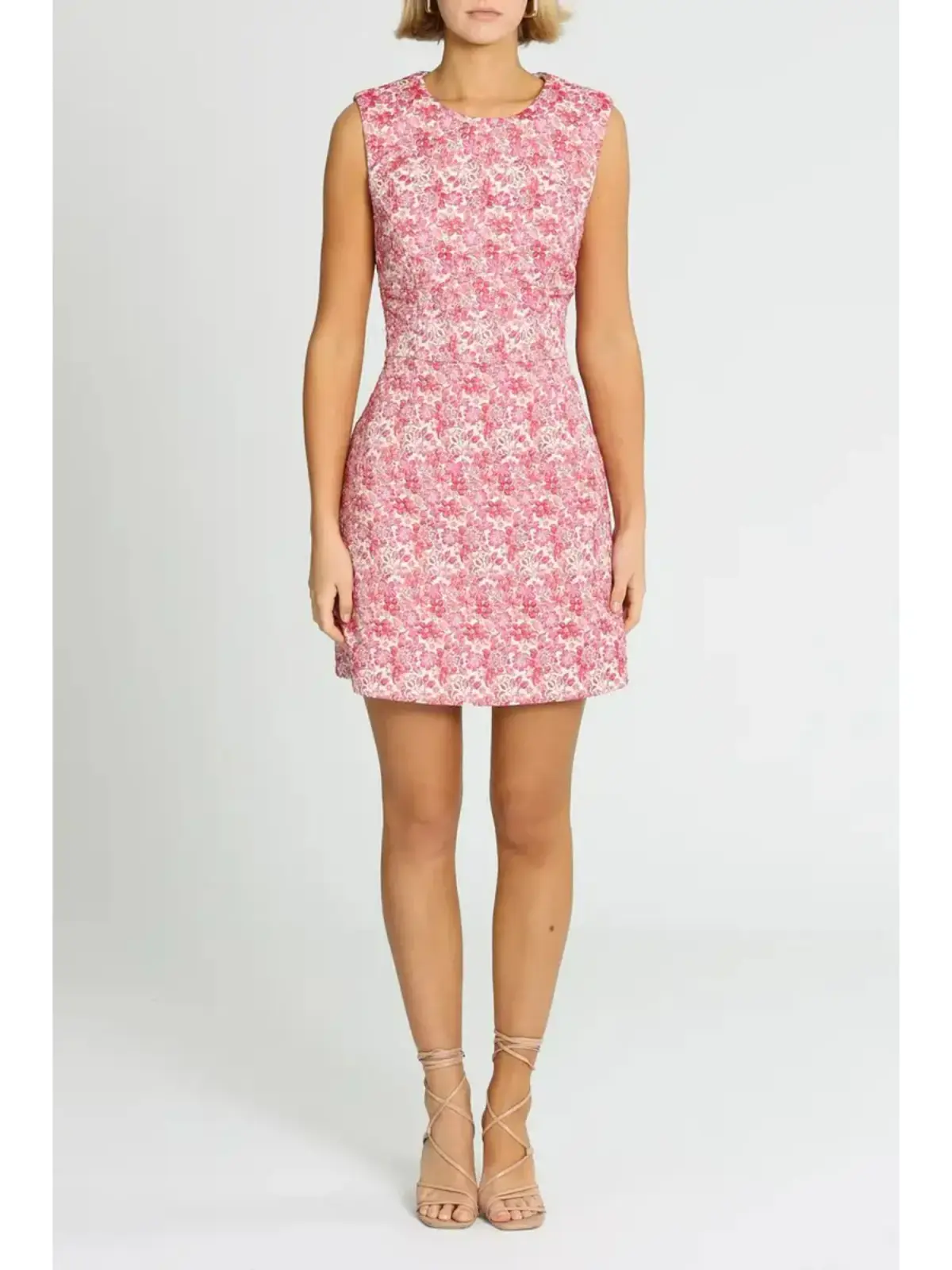 Rebecca Vallance Estelle Mini Dress Pink Print Size AU 12 - Image 1