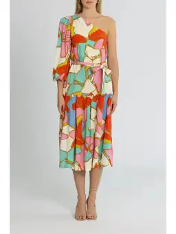 Rebecca Vallance Tirano Dress Print Size AU 8