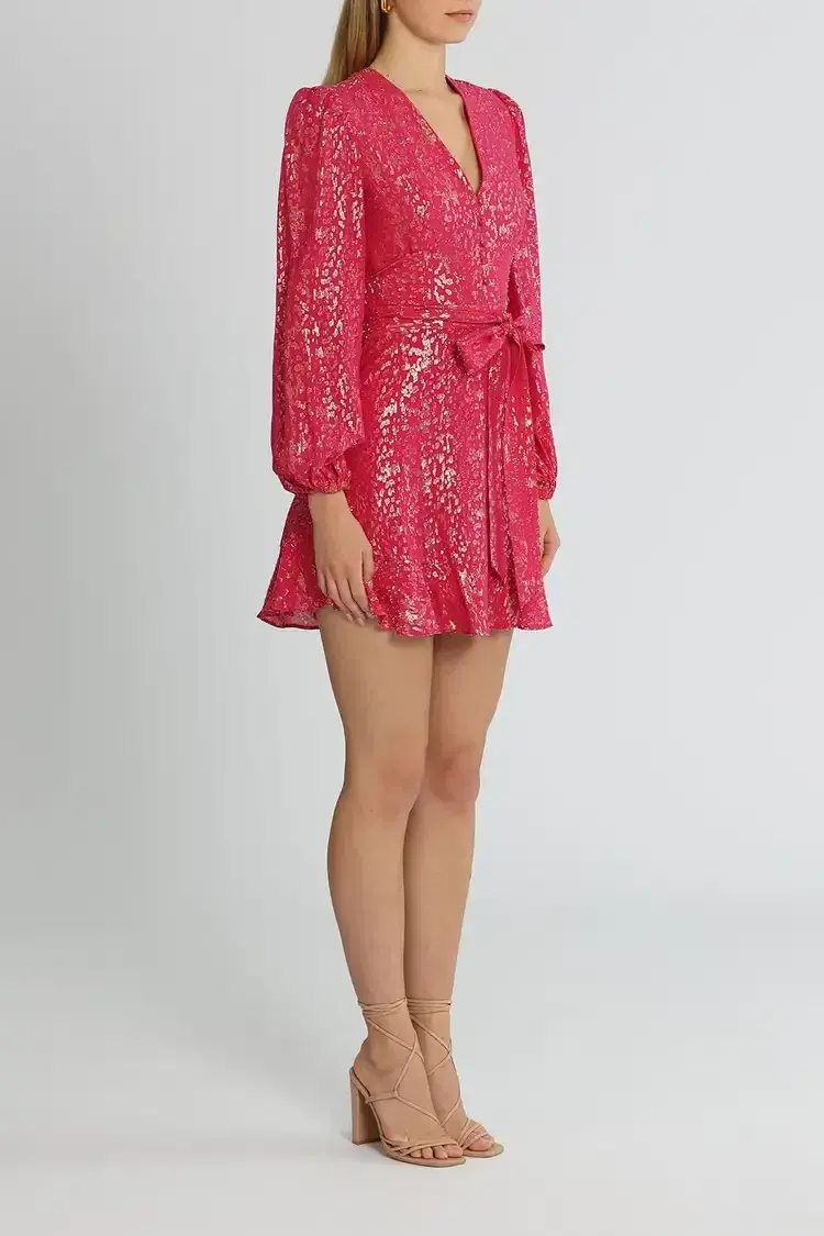 Rebecca Vallance Valencia Mini Dress Pink Size 10 - Image 2