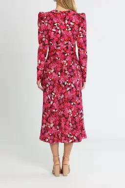 Rebecca Vallance Bramble Midi Dress Pink Floral Size 12 for rent on The Volte - image 3