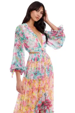 Rococo Sand Nesh Dress in Floral Size 8 for rent on The Volte - image 5