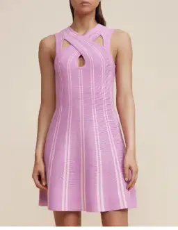Acler Pink/Violet Mix Otford Dress- Size 12 for rent on The Volte - image 1