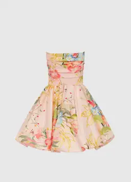 Leo Lin Katy Bustier Mini Dress Opulent Print In Blush Size 16 for rent on The Volte - image 1