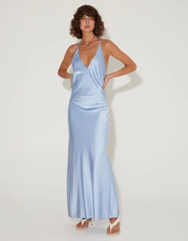 Hansen & Gretel Delphine Dress Cornflower Blue Size S/ AU 8 for rent on The Volte - main image