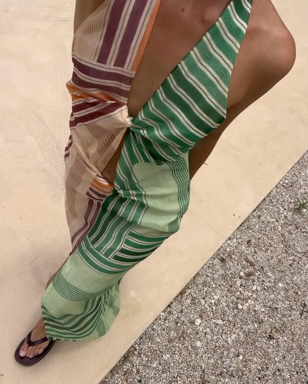 Sir the Label Marisol Twist Midi Dress Multi Print Size 8 for rent on The Volte - main image